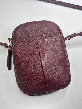 AMERICAN LEATHER Co Cleveland Mini Crossbody Bag Brown Pebbled